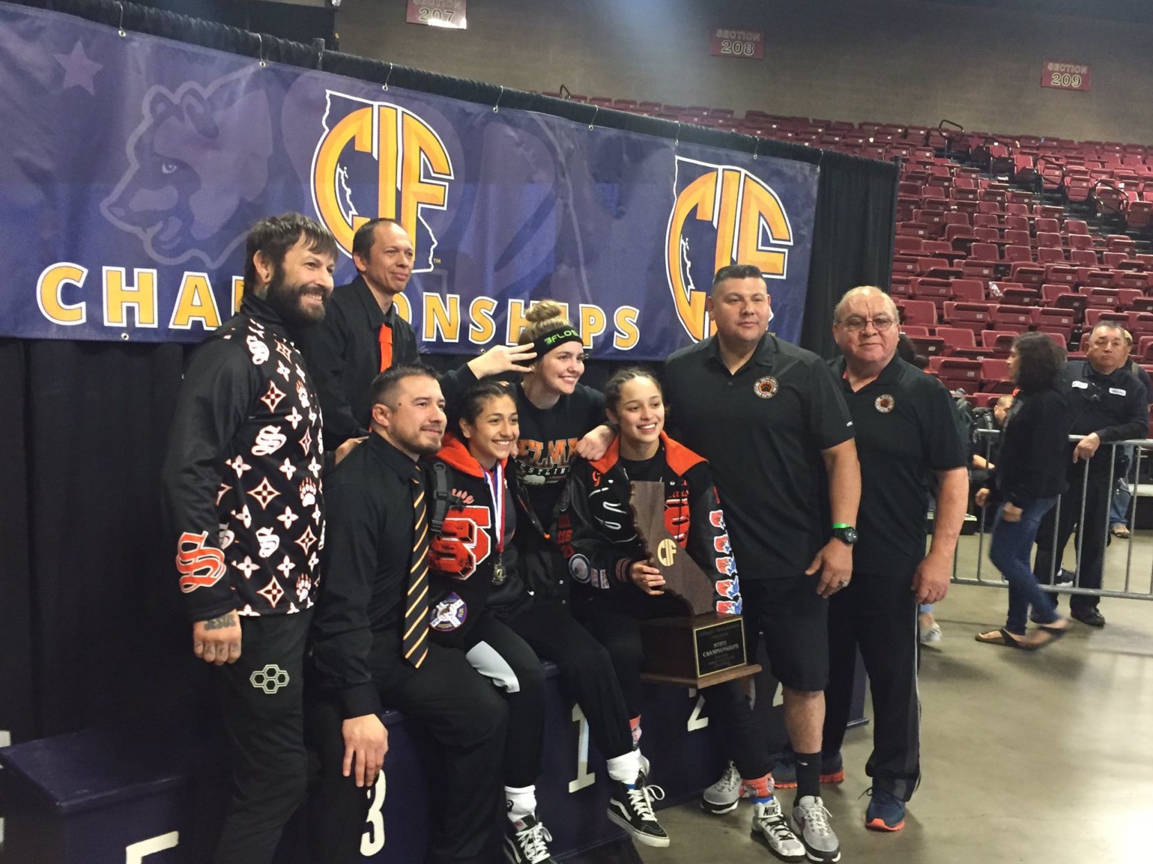 Selma girls wrestling: Finalist with coaches